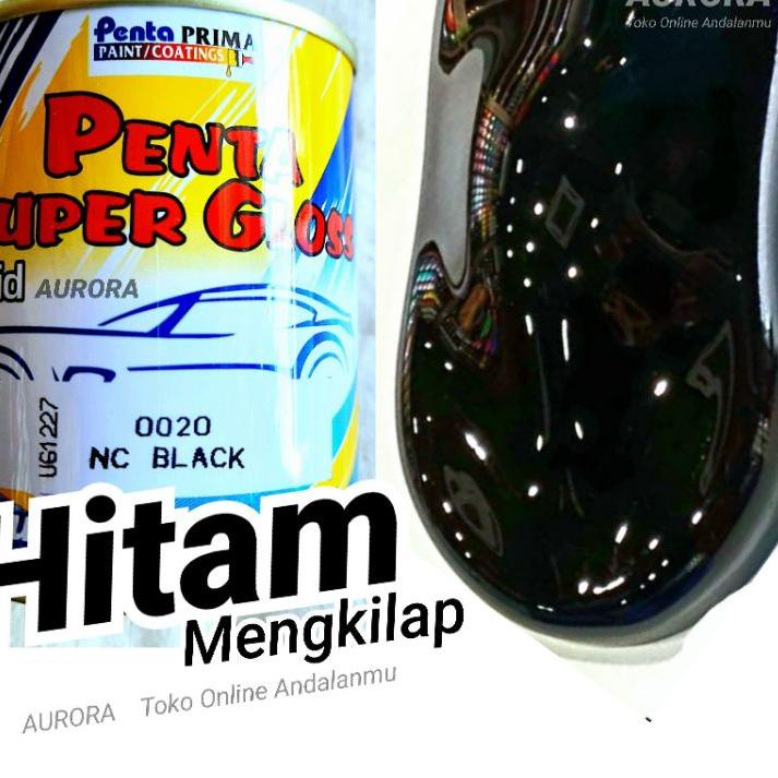 Big Sale - Cat Hitam Penta Super Gloss Black Seperempat Kilo Cet Mobil dan Motor Kualitas  ,.