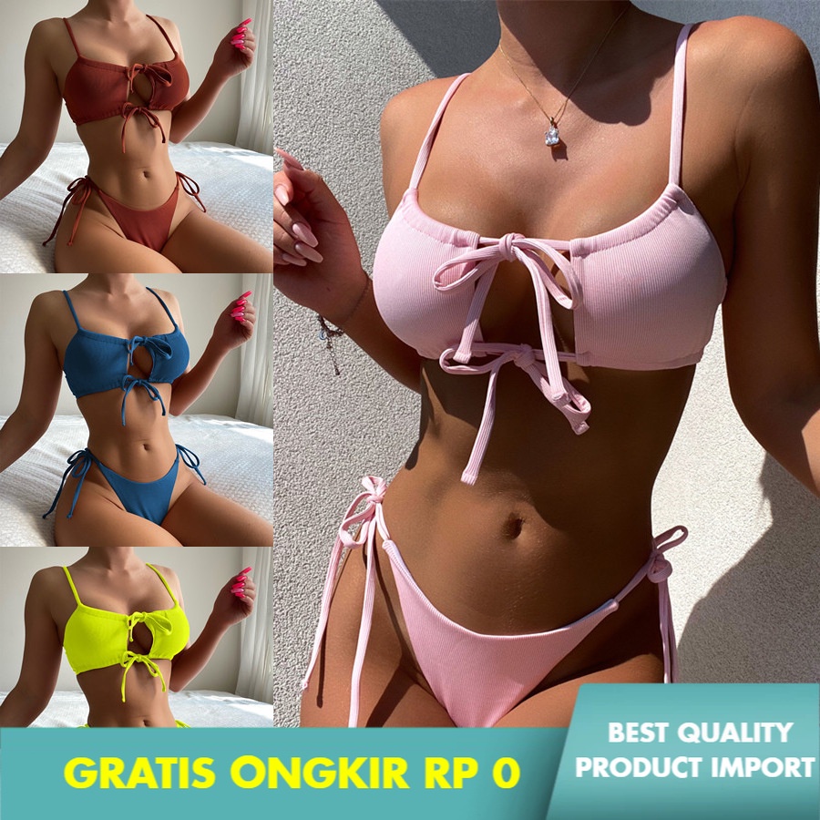 Bikini Ganda   Warna Bikini Perban      Renang Wanita  Renang Pantai Bikini6268