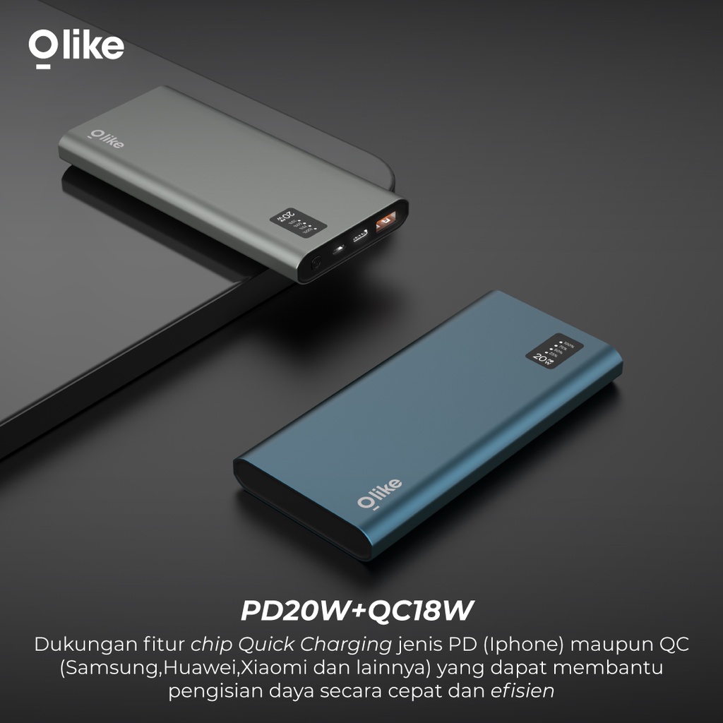 Olike P2 Powerbank 10000mAh Fast Charging &amp; LED Display