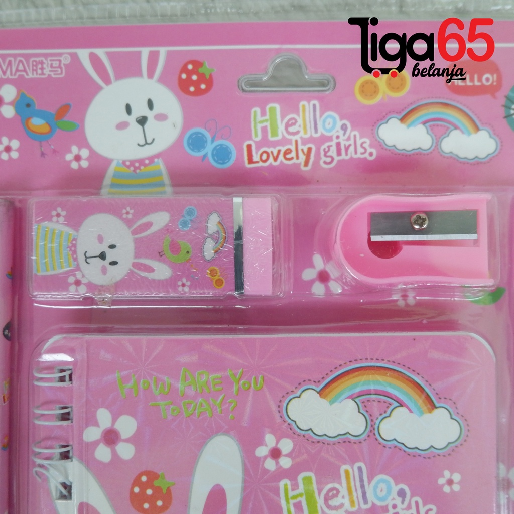 365 STATIONERY SET #40123 Buku &amp; Alat Tulis Anak / Karakter Fancy Gambar Lucu