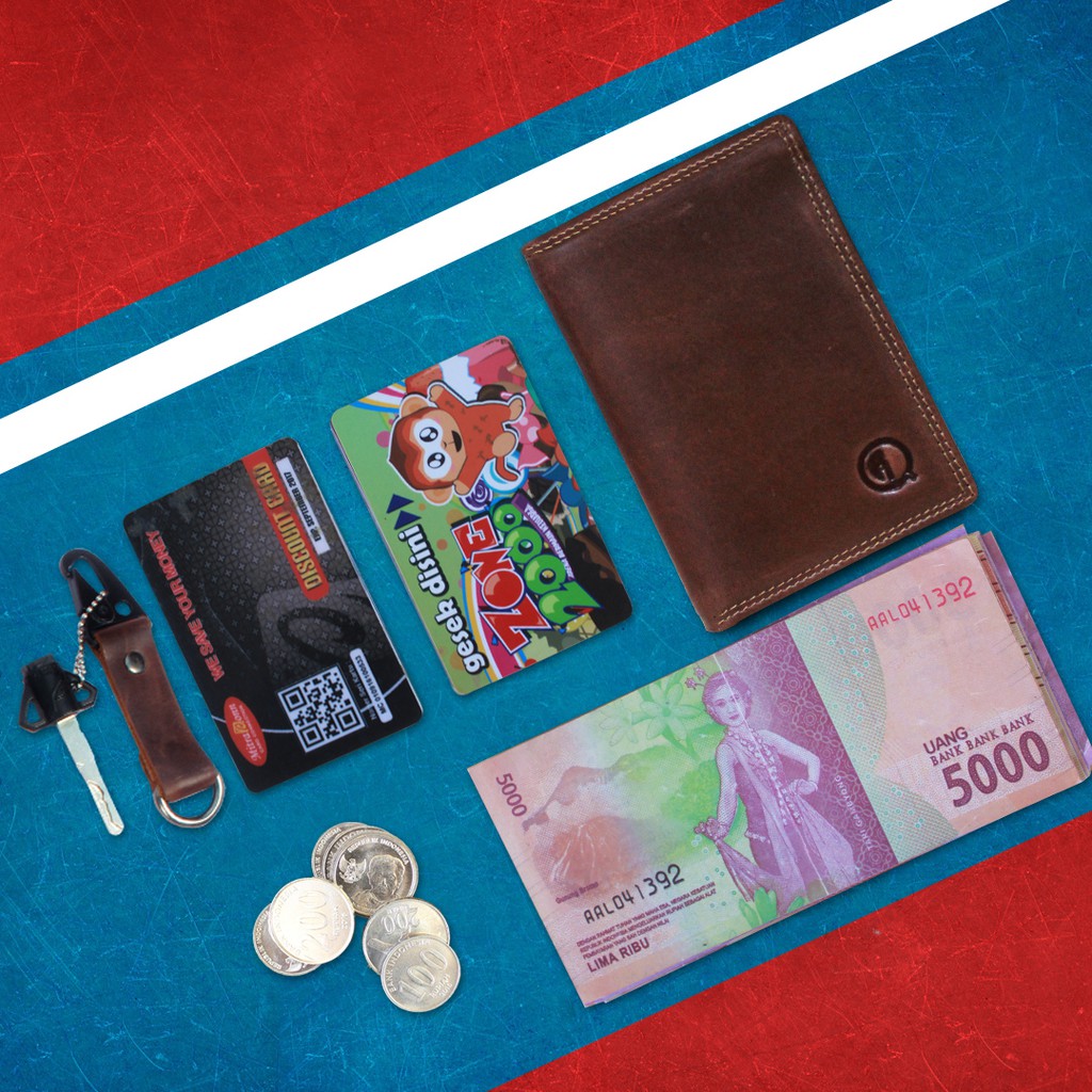 DOMPET PRIA KULIT SAPI ASLI 16 SLOT KARTU ATM DOMPET KULIT ASLI ELEGANT DAN BERKELAS D003 QI