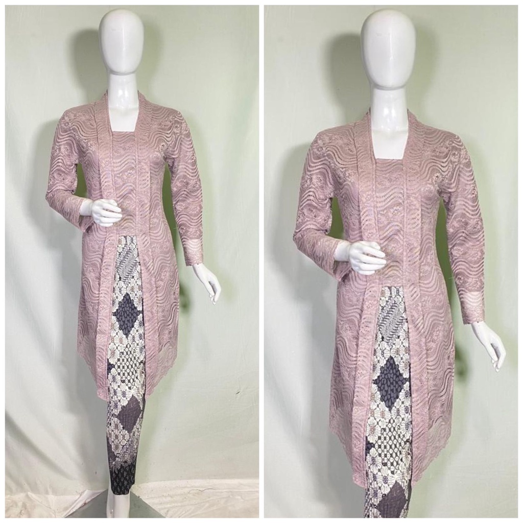 PROMO SET KEBAYA KUTUBARU TUNIK / KEBAYA KUTUBARU TUNIK BROKAT / SET KUTUBARU