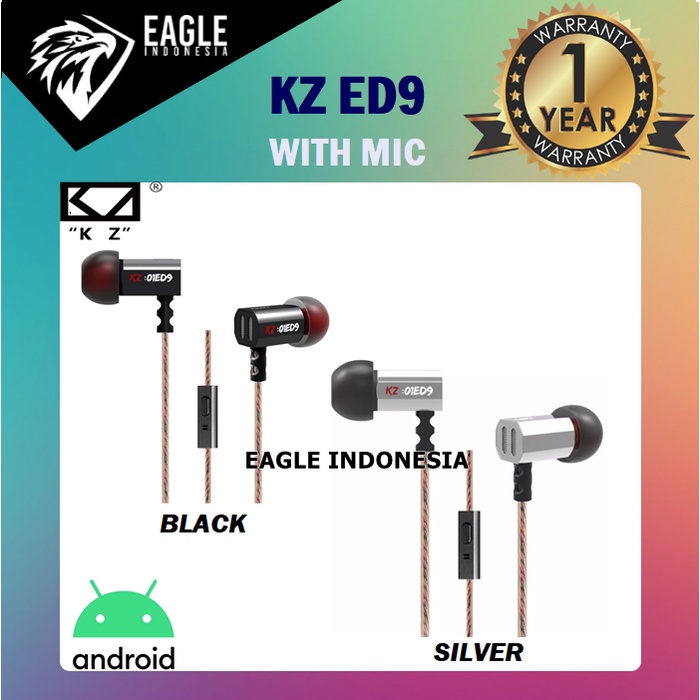 KZ- ED9 - Knowledge Zenith Moving Coil In-Ear Earphones 3.5mm with Mic