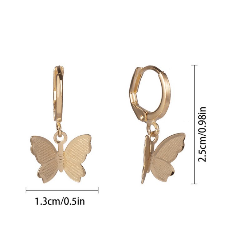 Kalung Rantai Wanita Liontin FIVE BUTTERFLY Gaya Korea Fashion Women Necklace Titanium Alloy