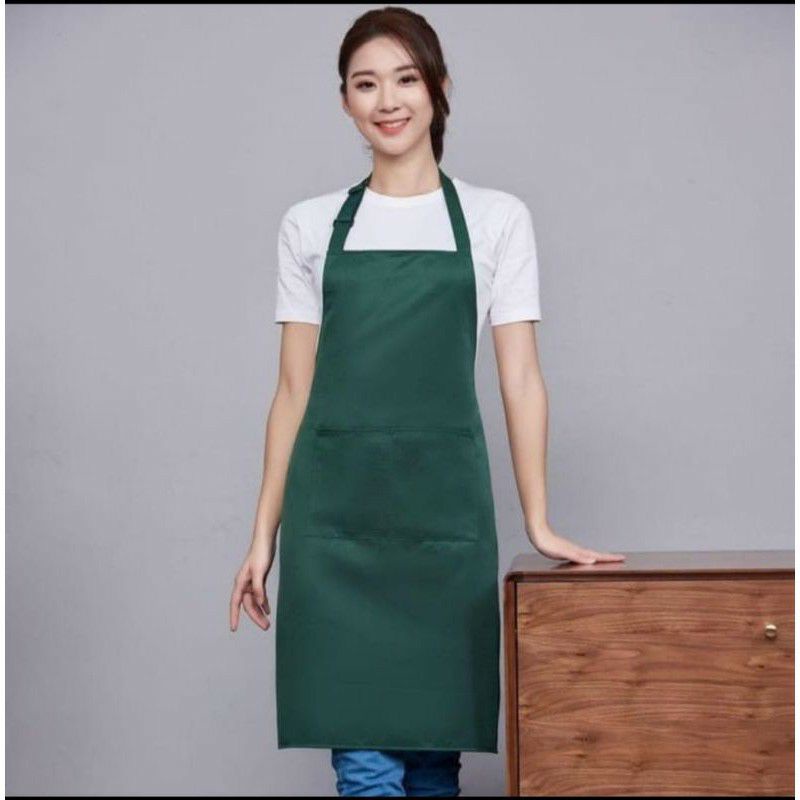 Apron Celemek Masak Barista cotton drill grade A original chef restaurant