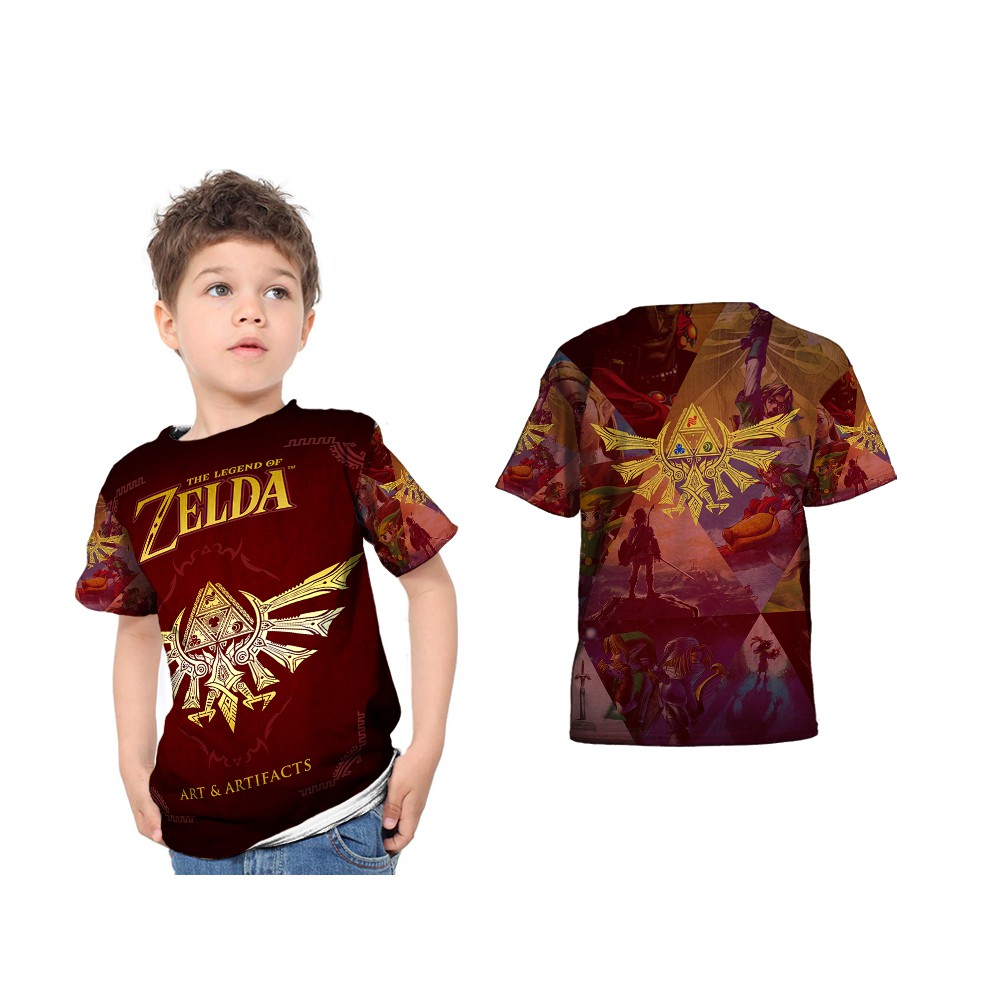 Kaos Baju Tshirt Anak Fullprint Custom Zelda
