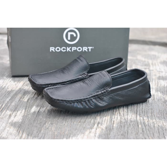 Terlaris {jso} SEPATU CASUAL ROCKPORT FULL KULIT ASLI#BLACK