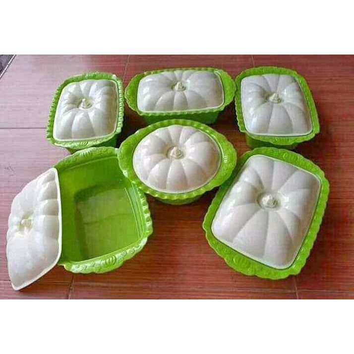 Prasmanan plastik set cantik labu set 1 pcs isi 6