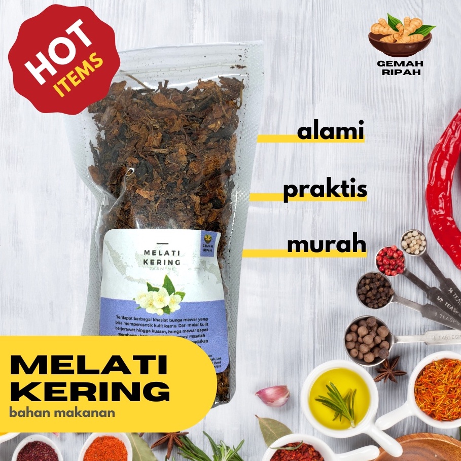 

Jasmine Tea Bunga Melati Kering 25 gram Bloom Tea Blossom Tea Dried Flower Premium Teh Herbal