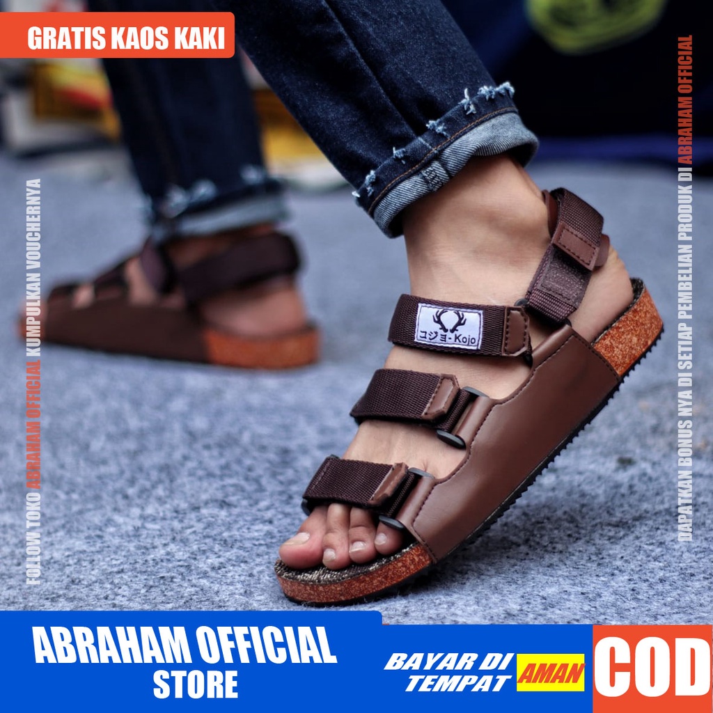 ABRHM x DAICHI Sandal Slide Pria Sandal Slop Pria Sandal Selop Cowok Kekinian Sendal Cowo Original