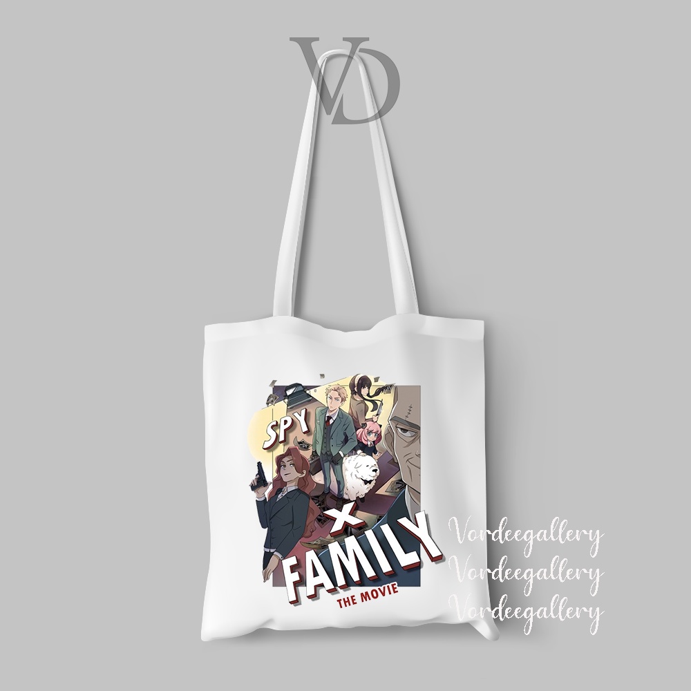 tote bag chibi spy x family / totebag anya anime jepang / animasi japan versi 2