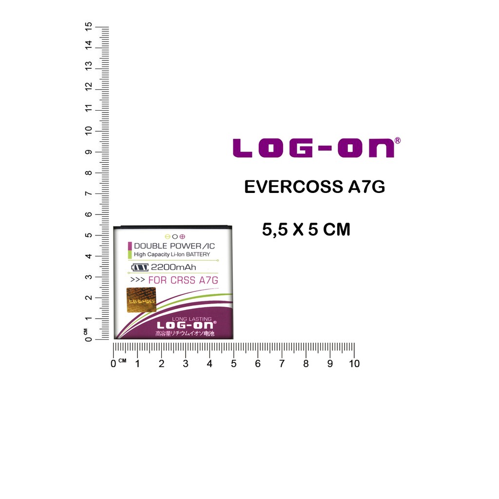 BATERAI EVERCOSS A7G - LOG ON DOUBLE POWER BATTERY BATRE