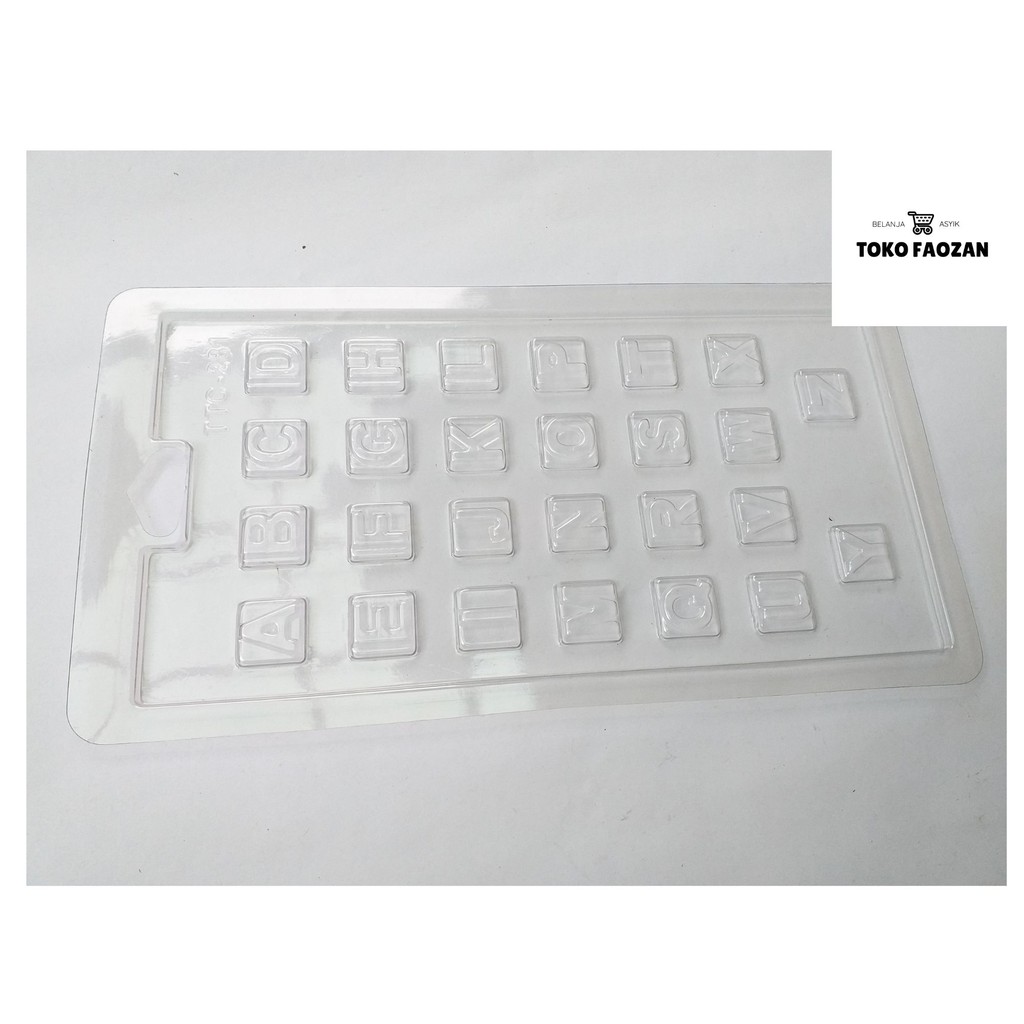 Cetakan Coklat Praline / Cetakan Puding Jelly - Bentuk Huruf Alur Plastik - 1 Pcs