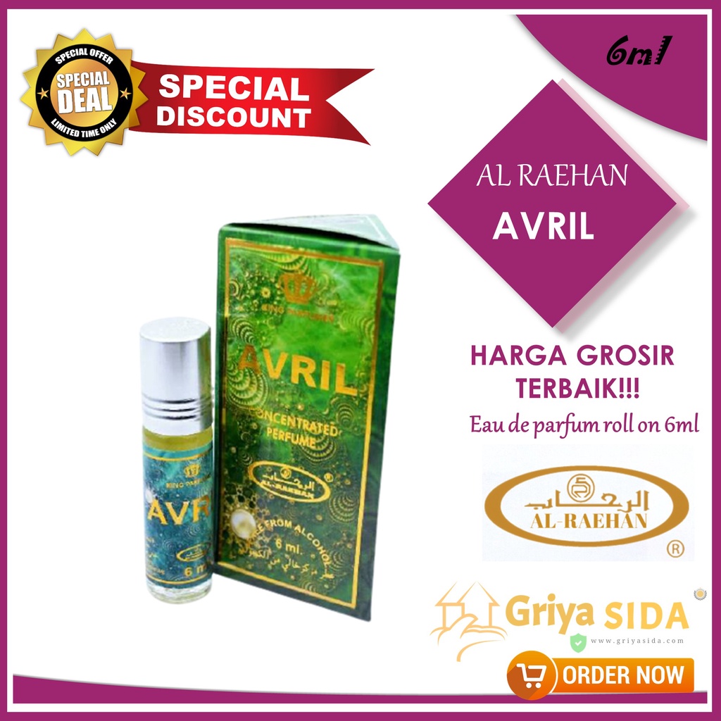 Parfum Avril 6ml alraehan aroma AVRIL al raehan mirip al rehab parfum Harga grosir PROMO!!