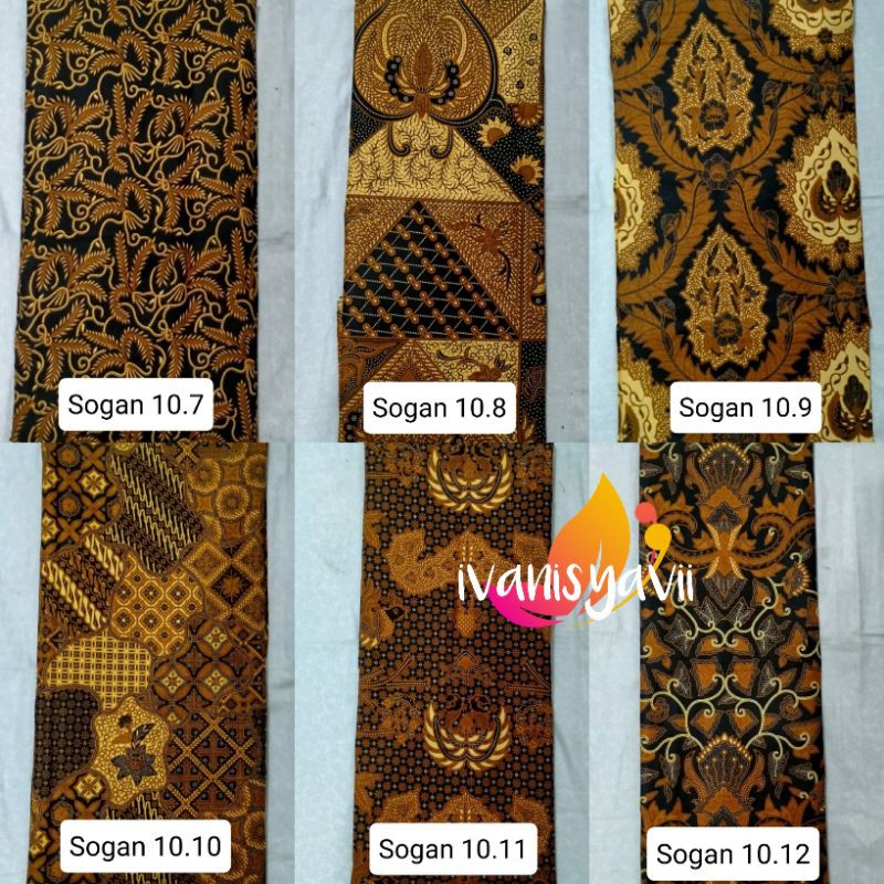 Jarik Cewek/ Cowok Warna Sogan, MOTIF LENGKAP