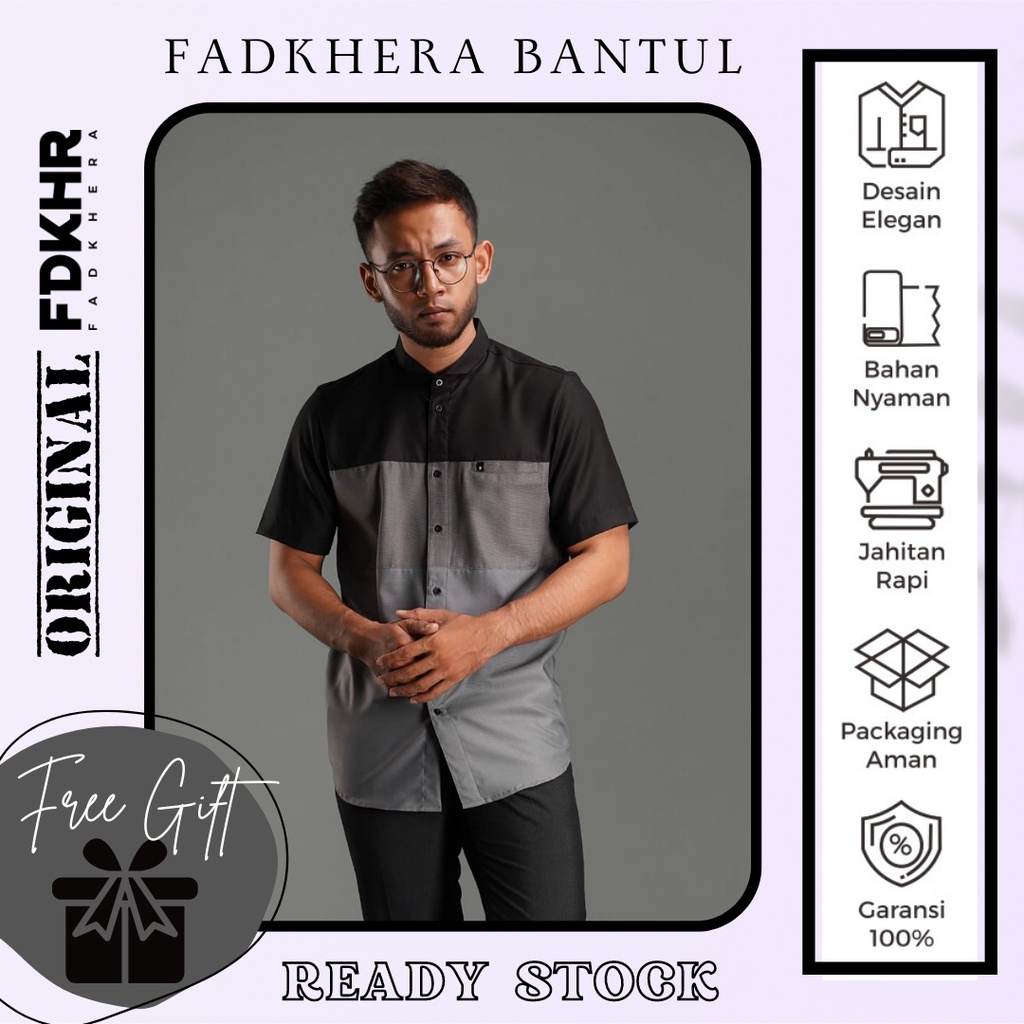 KOKO DEWASA MODERN FADKHERA HIBR LENGAN PANJANG DAN PENDEK HITAM ABU