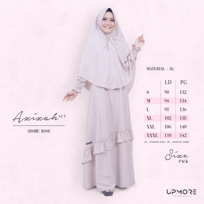 GAMIS SET UPMORE AZIZAH ADOBE ROSE AZIZAH NAVY AZIZAH SILVER