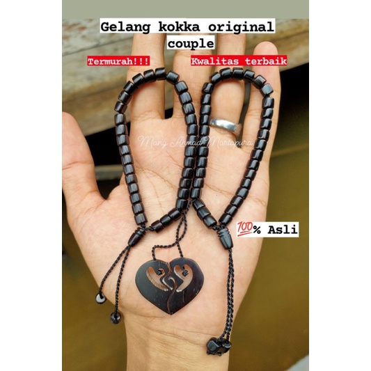 grosir ecer sepasang Gelang kokka kaukah couple Marjan 33 coklat hitam jaminan asli
