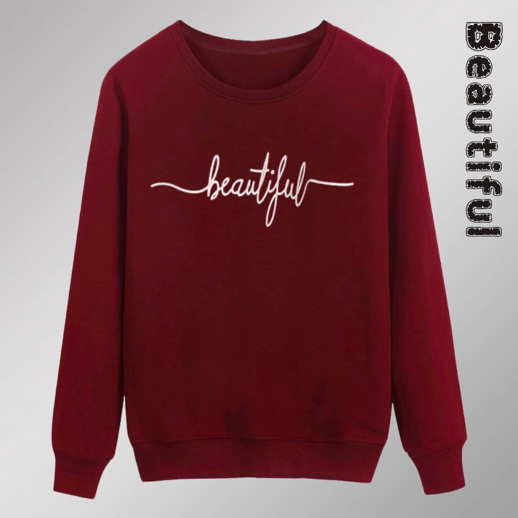 ALESHA [BISA COD] Switer Sweter Sweater Thrift Crewneck Wanita Murah [BEAUTIFUL]