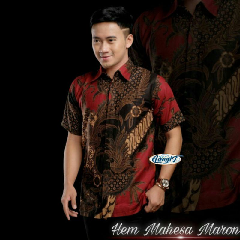 Kemeja Hem Batik Pria Lengan Pendek Motif Terviral