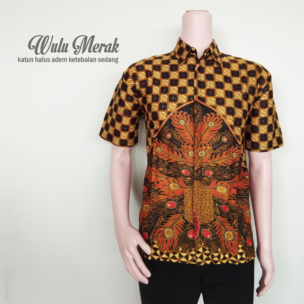 TROLISTORE BAJU BATIK PRIA LENGAN PENDEK KEMEJA PRIA MOTIF NEW SEKAR