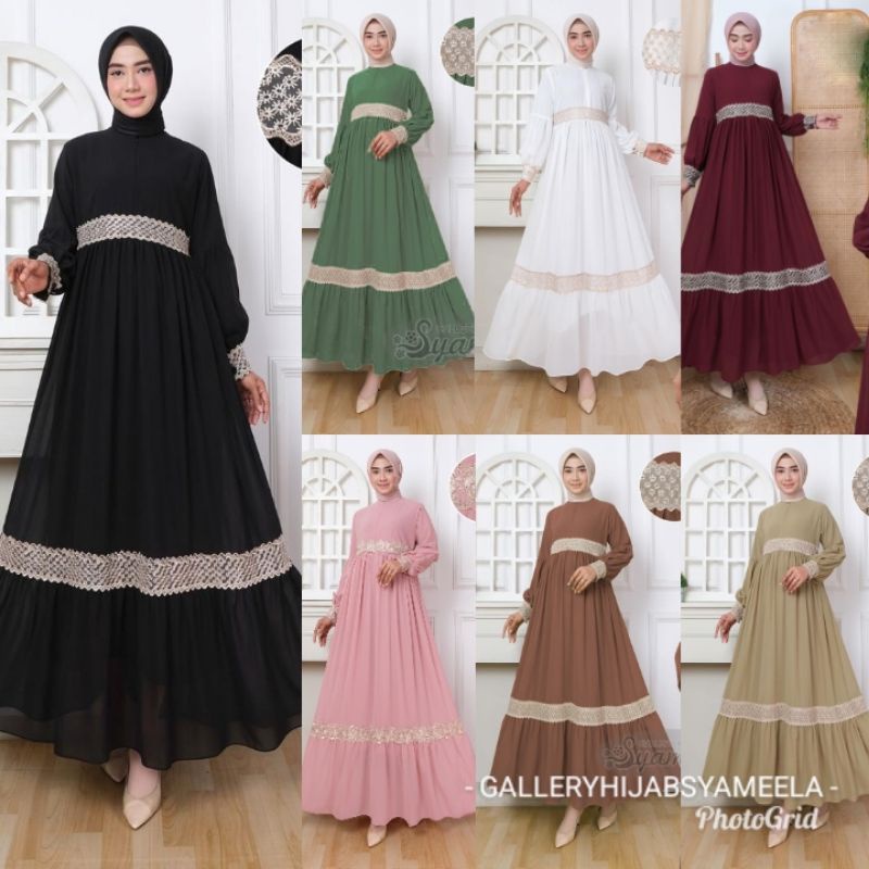 GAMIS PUTIH CERUTY BABYDOLL GAMIS CERUTI PUTIH DRESS PUTIH GAMIS PUTIH - GAMIS CERUTY RENDA BABYDOLL