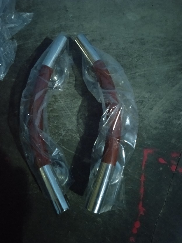 Handle Pintu Rumah 25 Cm Bulat Sabit D2cm Tarikan Pintu Kayu Gagang Pintu Kunci Pintu Natural Coklat