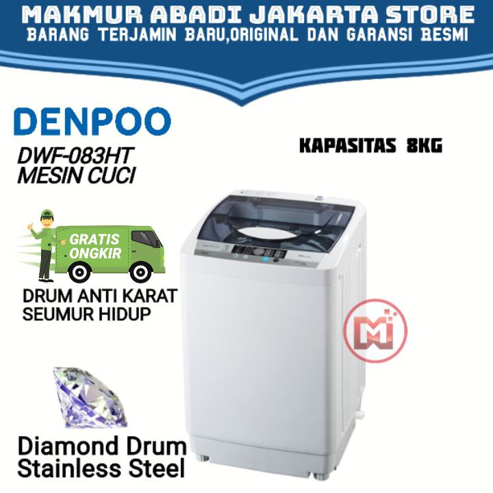 MESIN CUCI DENPOO 1 TABUNG DWF 083 HT - 8KG