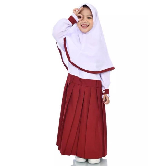 GAMIS SERAGAM SEKOLAH ANAK SD PLUS HIJAB // GAMIS ANAK SD // GAMIS SEKOLAH ANAK SD // GAMIS SERAGAM 