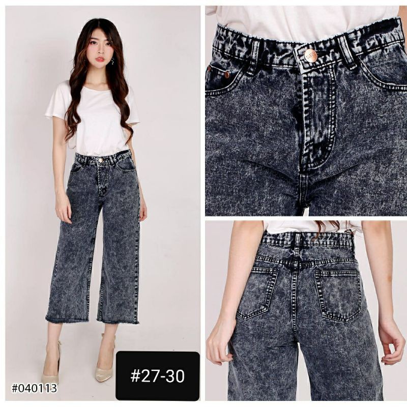 FWR - 27-34 Kulot Jeans Fringe zefanya