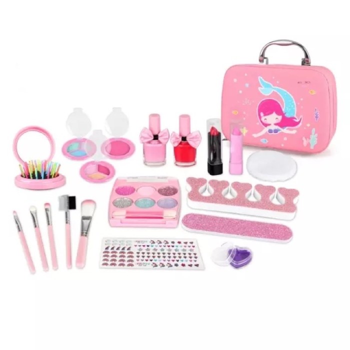 Mainan Anak children pretend plays make up kit set mainan make up anak den - Pink bag(R5A5) BEST SEL