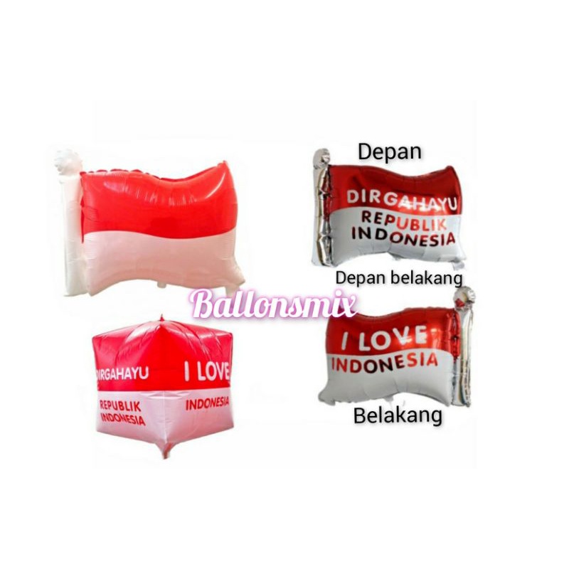 Balon foil bendera merah putih/balon foil HUT RI
