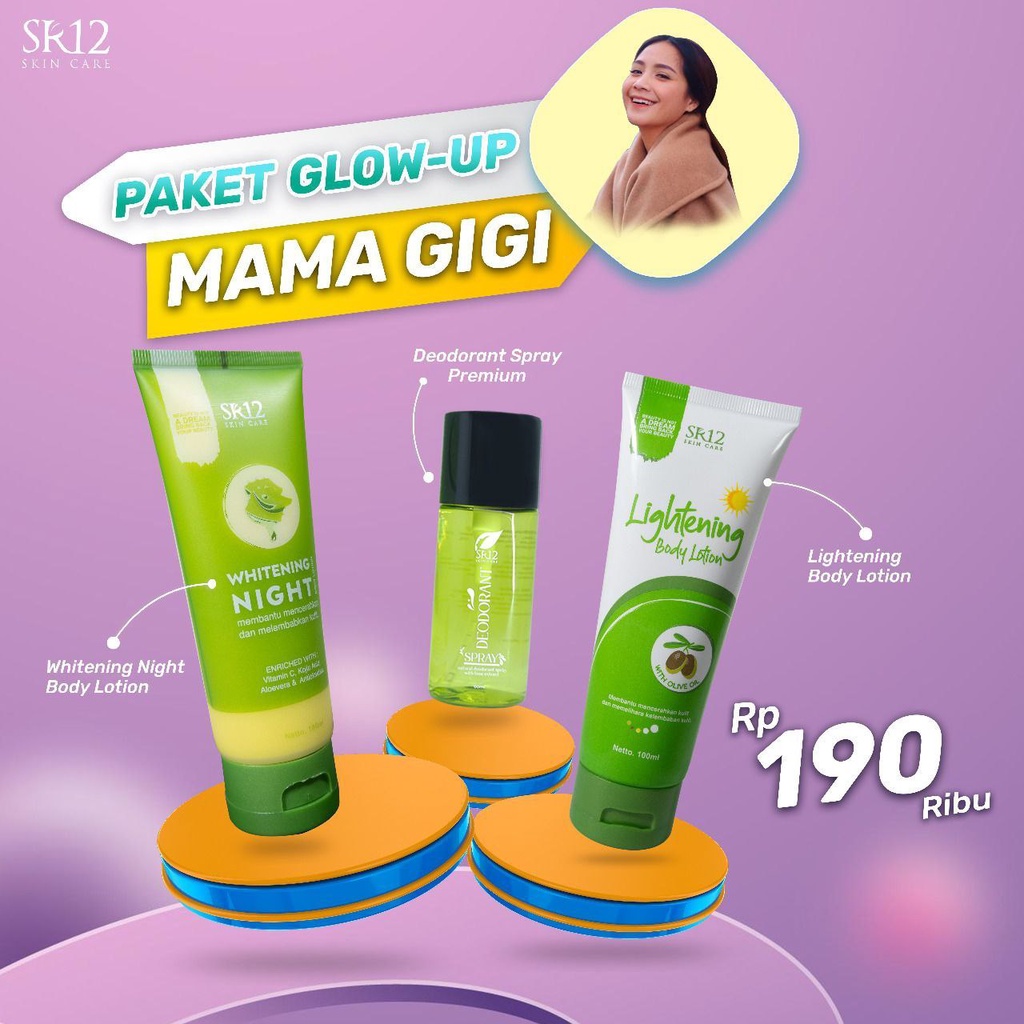 SR12 Lotion Pemutih - Body Lotion Day & Night - Handbody Pencerah Kulit - Pemutih Badan & Ketiak BPO