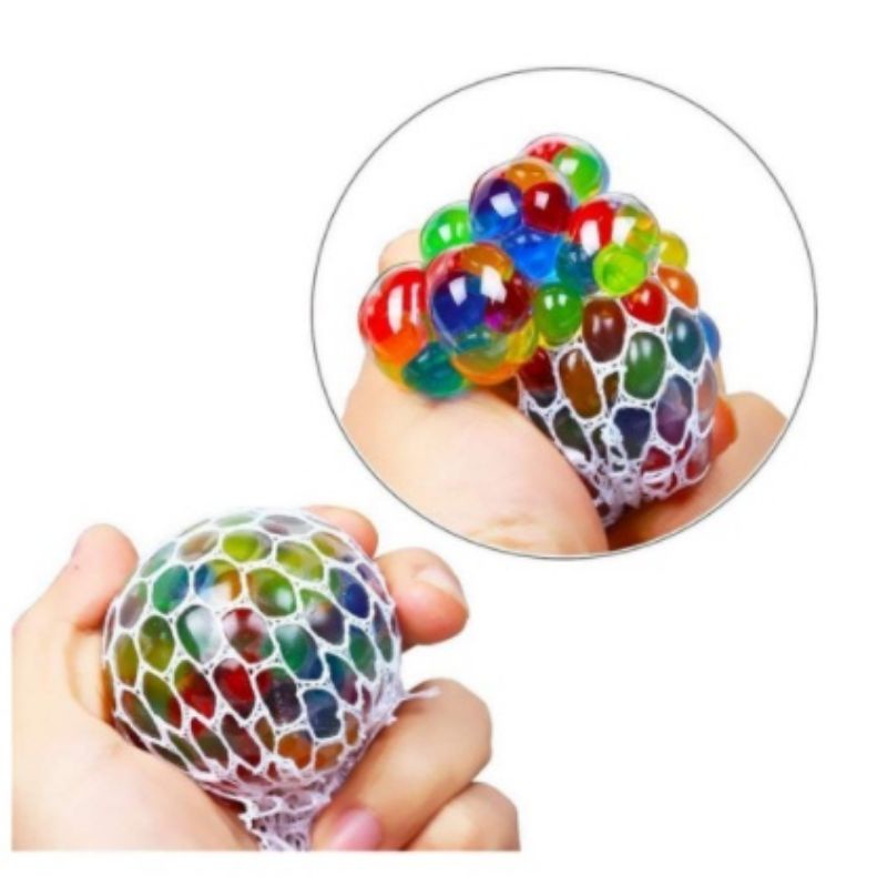 Bola Squishy Slime Ball Mini Flash Rainbow ANTI STRESS