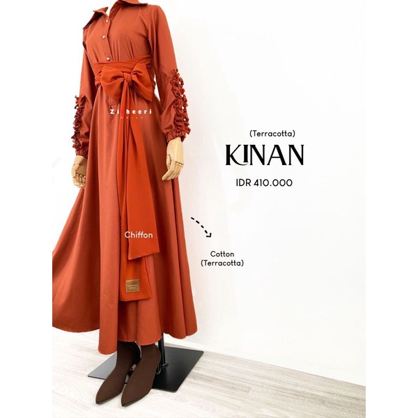 Kinan by ZiSheeri / Casual Dress / Gamis Branded / Gamis Wanita / Holwa Fashion