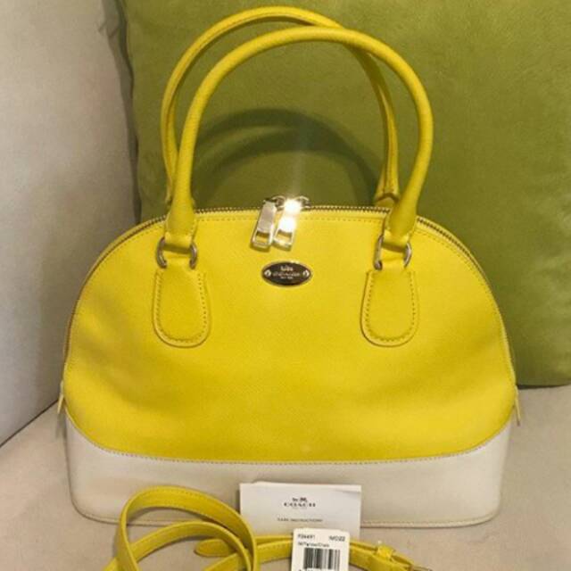 Preloved Coach Cora Dome Yellow