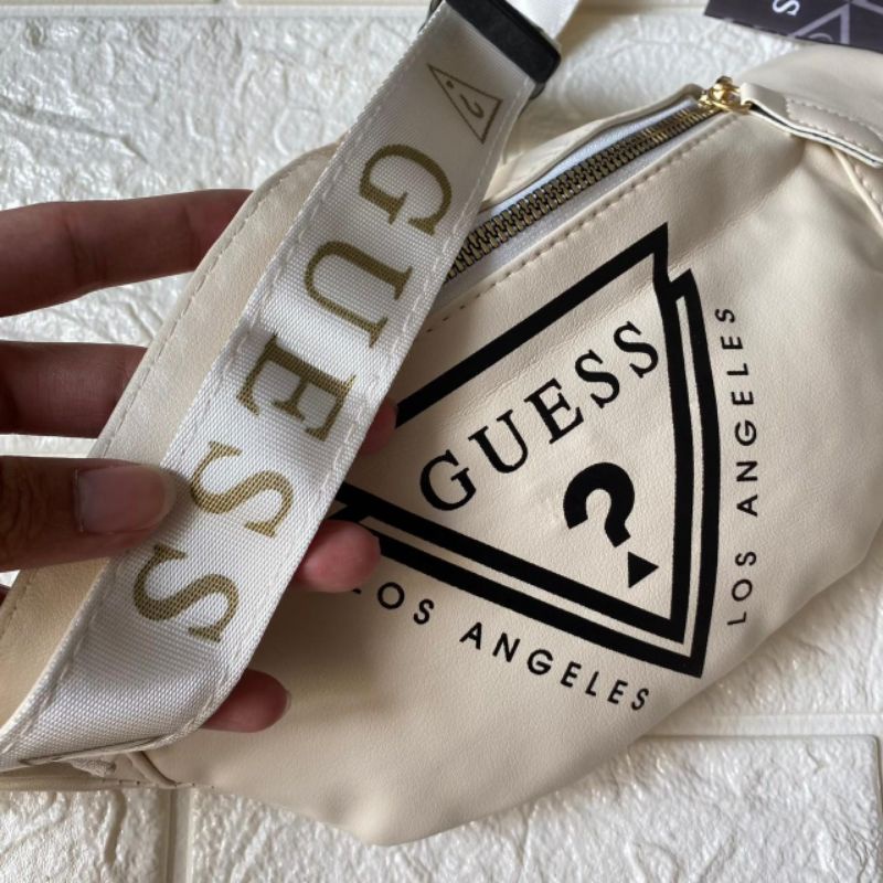 Waist Bag Guess Logo Segitiga Original full tag