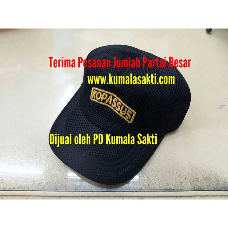 Topi Jaring Kopasus Hitam|Kaos Dryfirlt Loreng Kopasus|Topi Komando|Baret Kopasus|Topi Loreng|Sabuk