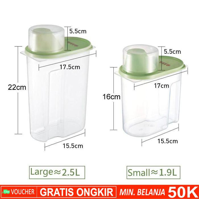 GS8 Biru Toples Wadah Penyimpanan Makanan Food Storage Container 2.5L 1Pcs Otherhouse H1211