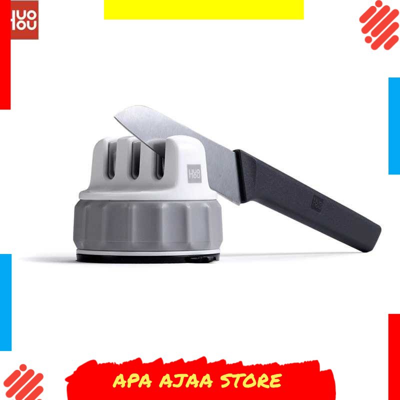 Termurah ! Xiaomi Huohou Pengasah Pisau Sharpener Whetstone 3 Grind Wheel HU0066