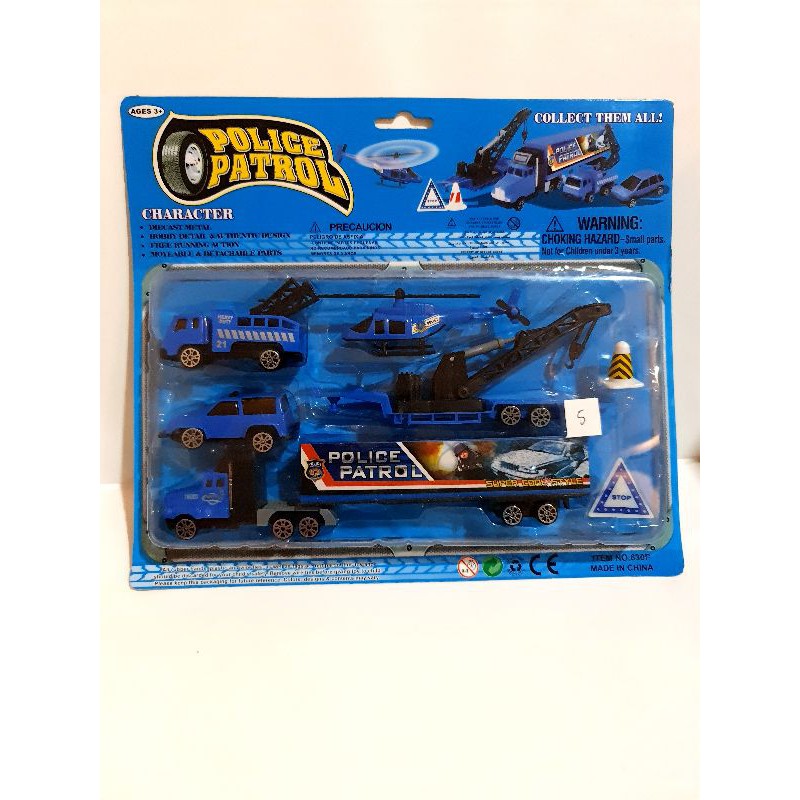 Mainan Diecast Police Patrol playset 630p Wjstore99