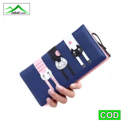 dompet panjang wanita BISA COD Dompet Panjang  TRIPLECAT Dompet Panjang Wanita