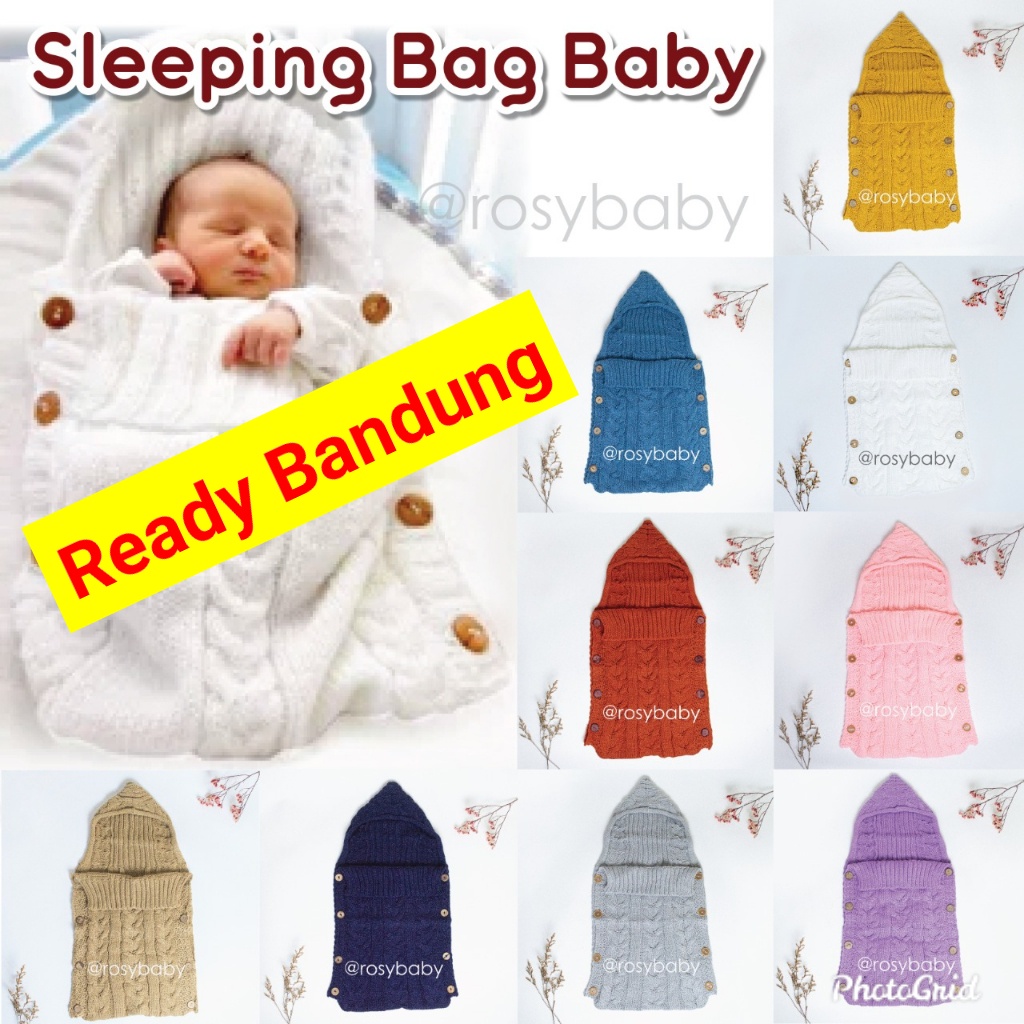 Baby infant Sleeping bag rajut selimut rajut bedong lembut