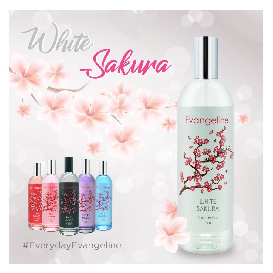 Evangeline Sakura Eau De Parfum 100ml White I Evangeline parfum Putih I Evangeline Parfume