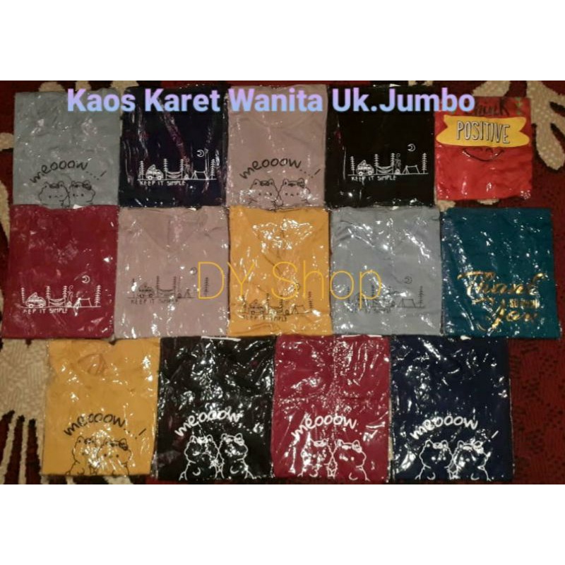 Kaos Karet Wanita Ukuran Jumbo