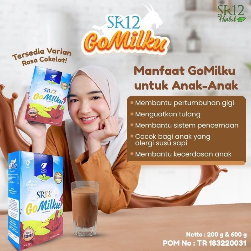 

Susu Kambing Etawa Bubuk GOMILKU SR12 GO MILKU BPOM Plus Madu Daun Kelor Ikan Gabus