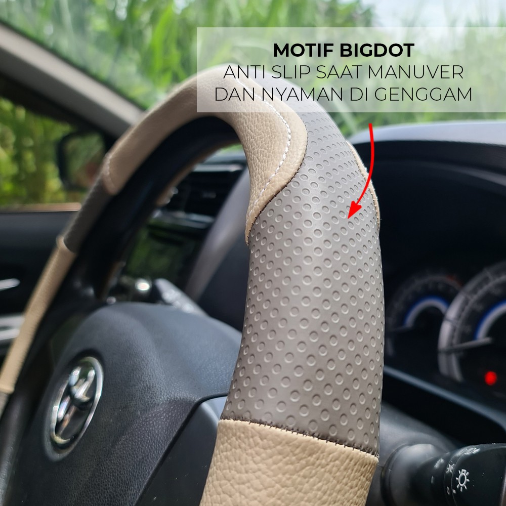 [NEW MODEL] Sarung Stir Mobil - KULIT MBTECH ORIGINAL