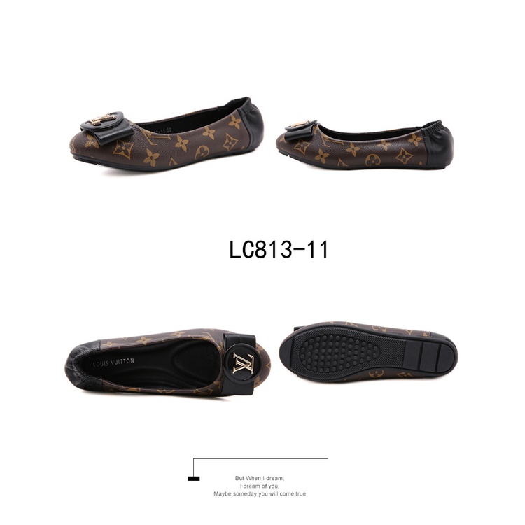 Louis Vuitton LV Logo Bow Flat Shoes in Monogram #LC813-11