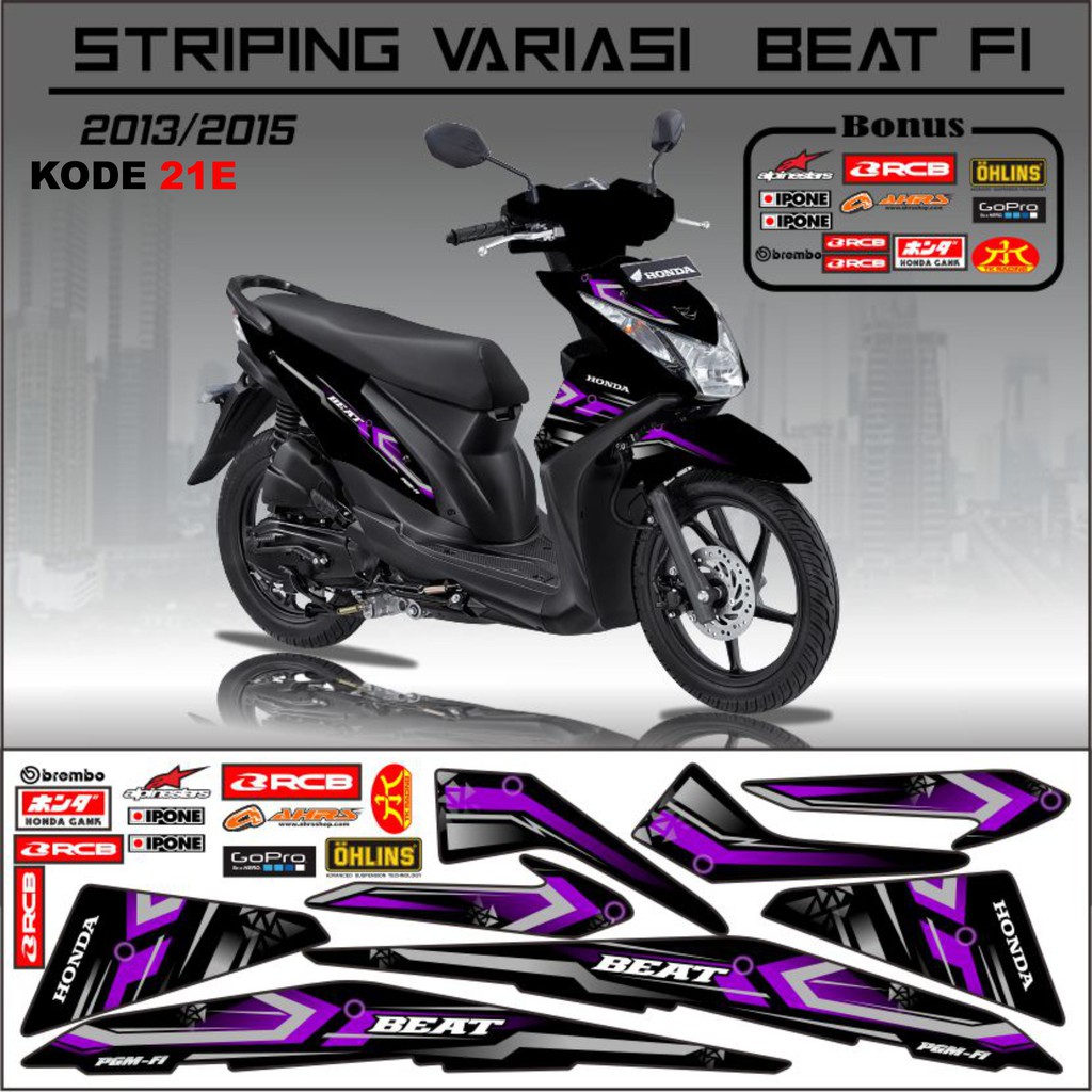 Striping Beat Variasi Stiker Beat Kode 21