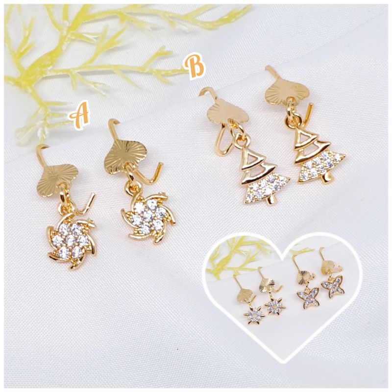 Anting cantik new fashion desy permata gantung no karat